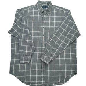 (Like New) Grey Plaid Polo Ralph Lauren “Blaire” Long Sleeve Button Down - Sz L